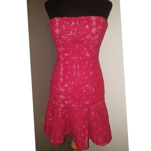 BCBG MAXAZRIA red strapless dress sz 2 nwt